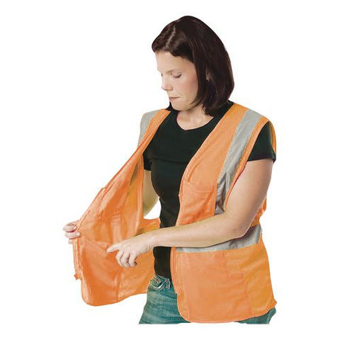 Safety Vests, Polyester, Medium, Orange