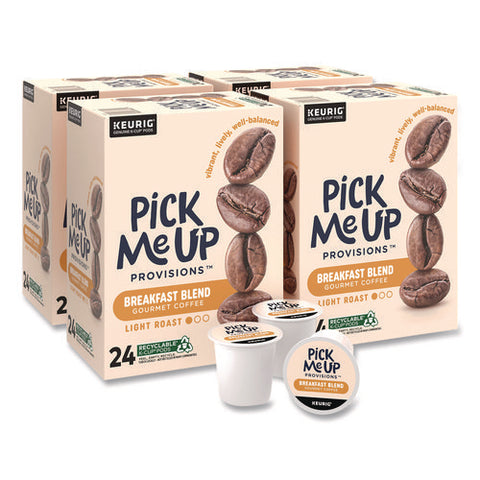 Breakfast Blend Coffee K-cups, 24/box, 4 Boxes/carton