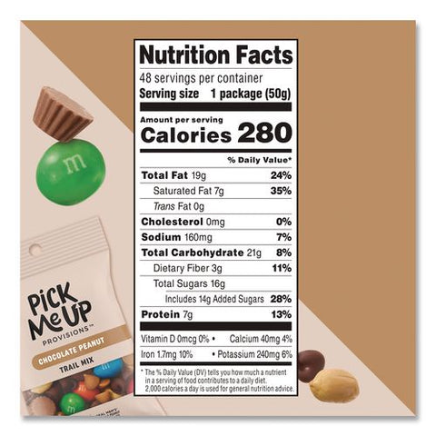 Chocolate Peanut Trail Mix, 1.75 Oz Packet, 48/box