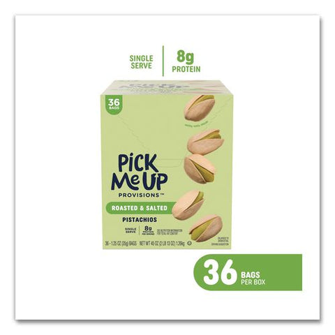 Roasted And Salted Pistachios, In Shell, 1.25 Oz Packet, 36/box