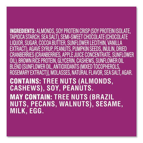 Gluten-free Cranberry Almond Dark Chocolate Protein Bar Protein Bars, 1.4 Oz Bar, 16/box