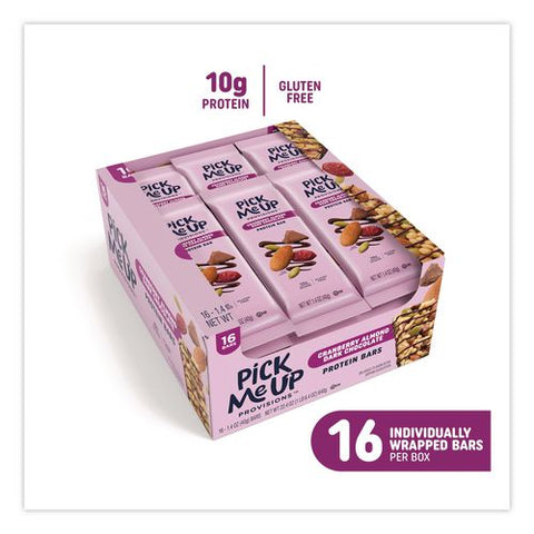 Gluten-free Cranberry Almond Dark Chocolate Protein Bar Protein Bars, 1.4 Oz Bar, 16/box