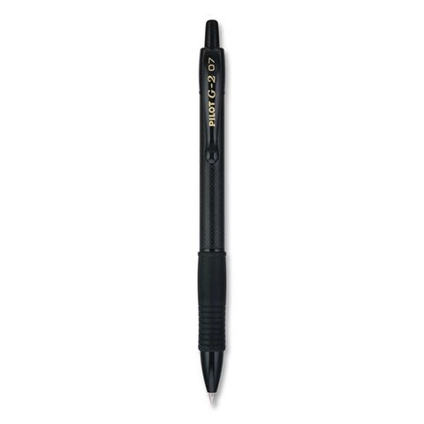 G2 Edge Premium Gel Pen, Retractable, Fine 0.7mm, Black Ink, Black Barrel, 36/pack