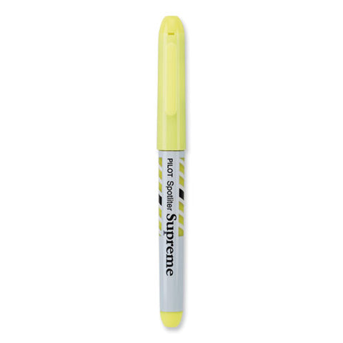 Spotliter Supreme Highlighter, Fluorescent Yellow Ink, Chisel Tip, Yellow/white Barrel, Dozen