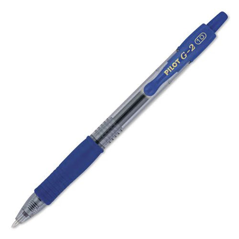 G2 Edge Premium Gel Pen, Retractable, Bold 1 Mm, Blue Ink, Clear/blue Barrel, 5/pack