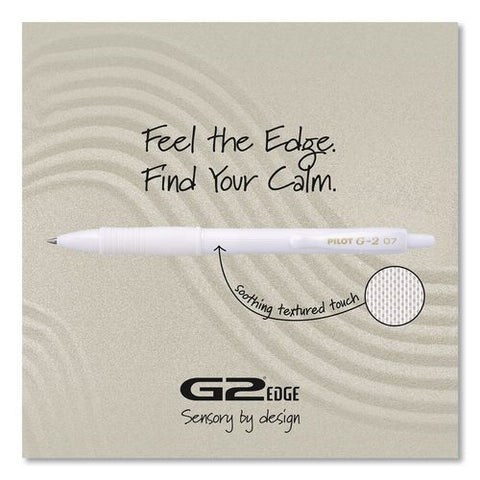 G2 Edge Premium Gel Pen, Retractable, Fine 0.7 Mm, Black Ink, White Barrel, 36/pack