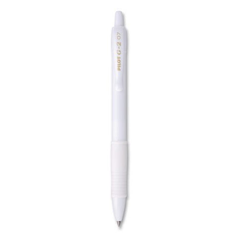 G2 Edge Premium Gel Pen, Retractable, Fine 0.7 Mm, Black Ink, White Barrel, 36/pack