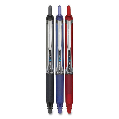 Precise V5rt Roller Ball Pen, Retractable, Extra-fine 0.5 Mm, Assorted Ink And Barrel Colors, 3/pack