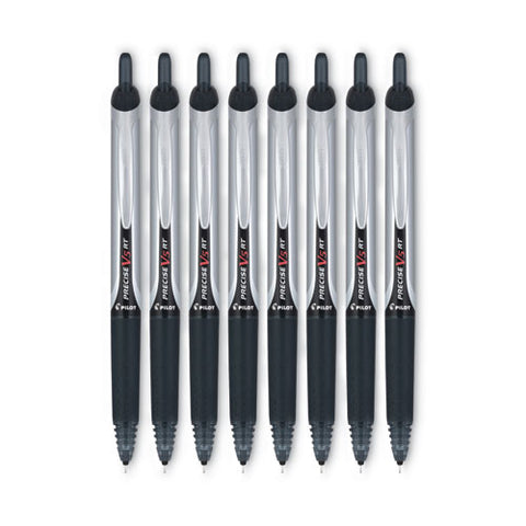 Precise V5rt Roller Ball Pen, Retractable, Extra-fine 0.5 Mm, Black Ink, Black Barrel