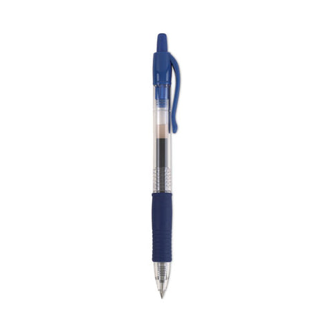 G2 Premium Gel Pen, Retractable, Fine 0.7 Mm, Blue Ink, Smoke/blue Barrel, 12/pack