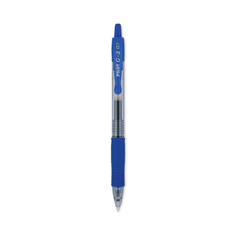 G2 Premium Gel Pen, Retractable, Fine 0.7 Mm, Blue Ink, Smoke/blue Barrel, 12/pack