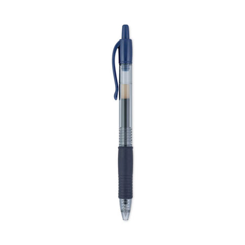 G2 Premium Gel Pen, Retractable, Fine 0.7 Mm, Navy Blue Ink, Smoke/blue Barrel, Dozen