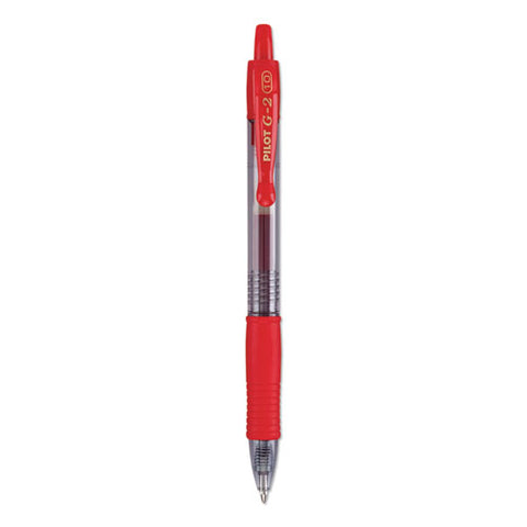 G2 Premium Gel Pen, Retractable, Bold 1 Mm, Red Ink, Smoke/red Barrel, Dozen