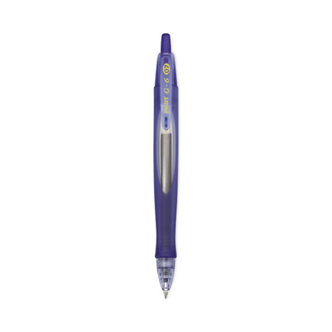 G6 Gel Pen, Retractable, Fine 0.7 Mm, Blue Ink, Blue Barrel