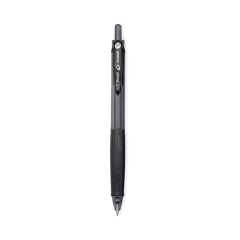 G-knock Begreen Gel Pen, Retractable, Fine 0.7 Mm, Black Ink, Smoke/black Barrel, Dozen