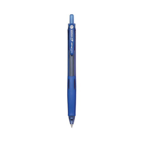 G-knock Begreen Gel Pen, Retractable, Fine 0.7 Mm, Blue Ink, Translucent Blue/blue Barrel, Dozen