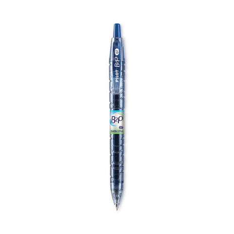 B2p Bottle-2-pen Recycled Gel Pen, Retractable, Fine 0.7 Mm, Blue Ink, Translucent Blue Barrel