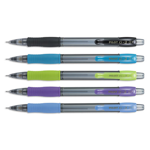 G2 Mechanical Pencil, 0.7 Mm, Hb (#2), Black Lead, Assorted Barrel Colors, 5/pack