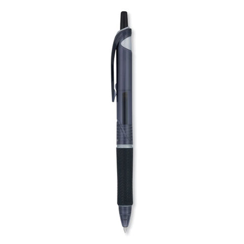 Acroball Colors Advanced Ink Hybrid Gel Pen, Retractable, Medium 1 Mm, Black Ink, Smoke/black Barrel