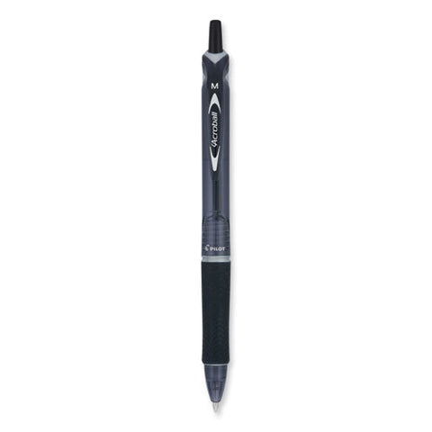 Acroball Colors Advanced Ink Hybrid Gel Pen, Retractable, Medium 1 Mm, Black Ink, Smoke/black Barrel