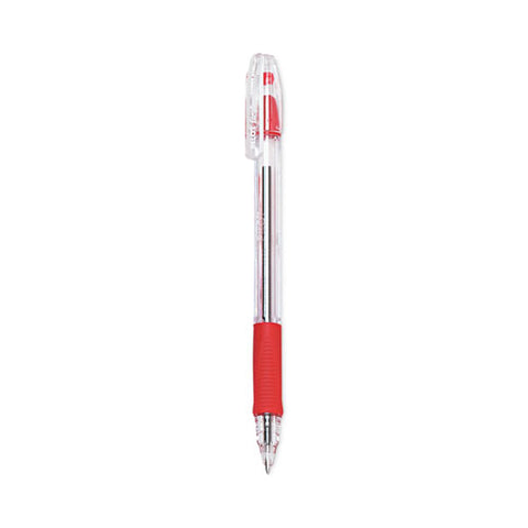 Easytouch Ballpoint Pen, Stick, Fine 0.7 Mm, Red Ink, Clear/red Barrel, Dozen