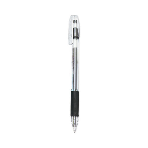 Easytouch Ballpoint Pen, Stick, Medium 1 Mm, Black Ink, Clear/black Barrel, Dozen