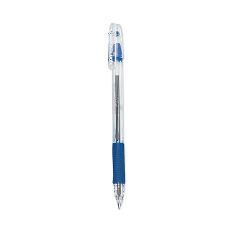 Easytouch Ballpoint Pen, Stick, Medium 1 Mm, Blue Ink, Clear/blue Barrel, Dozen