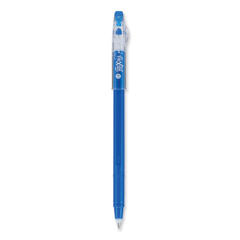 Frixion Colorsticks Erasable Gel Pen, Clipless Stick, Fine 0.7 Mm, Blue Ink, Blue Barrel, Dozen