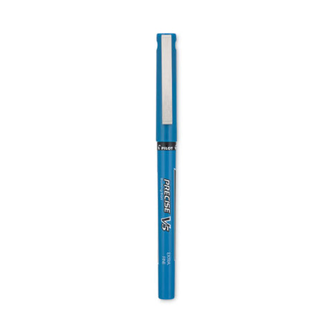 Precise V5 Roller Ball Pen, Stick, Extra-fine 0.5 Mm, Blue Ink, Blue/clear Barrel, Dozen