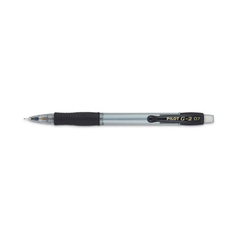 G2 Mechanical Pencil, 0.7 Mm, Hb (#2), Black Lead, Clear/black Barrel, Dozen