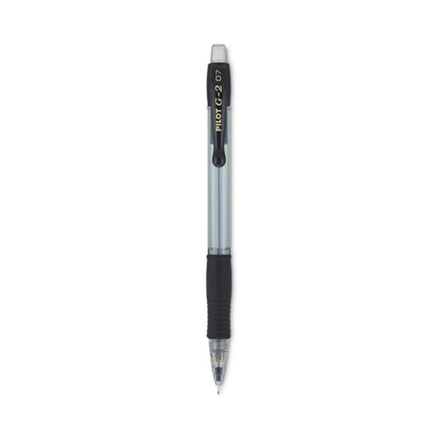 G2 Mechanical Pencil, 0.7 Mm, Hb (#2), Black Lead, Clear/black Barrel, Dozen