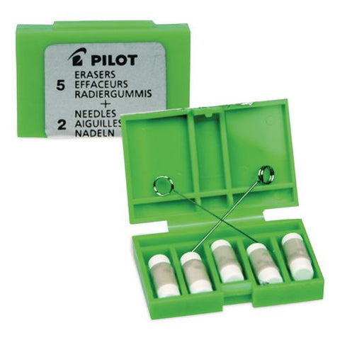 Dr. Grip Mechanical Pencil Eraser Refill For Pencil Marks, White, 5/pack