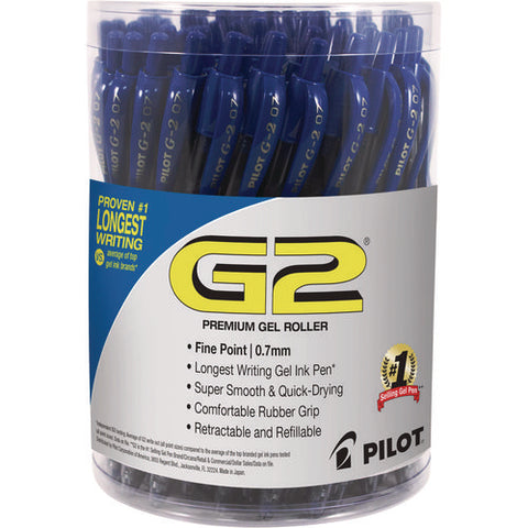 G2 Premium Gel Pen Convenience Pack, Retractable, Fine 0.7 Mm, Blue Ink, Smoke/blue Barrel, 36/pack