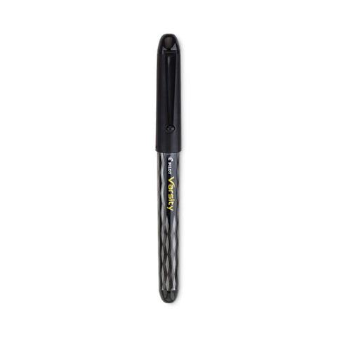 Varsity Fountain Pen, Medium 1 Mm, Black Ink, Clear/black Barrel