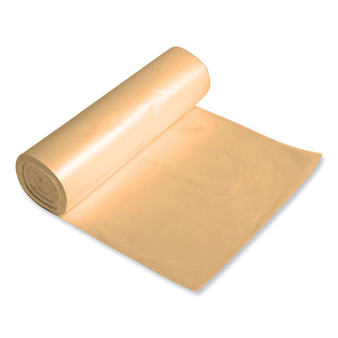 Can Liner, 16 Gal, 0.35 Mil, 32" X 24", Buff, Perforated Roll, 500/carton