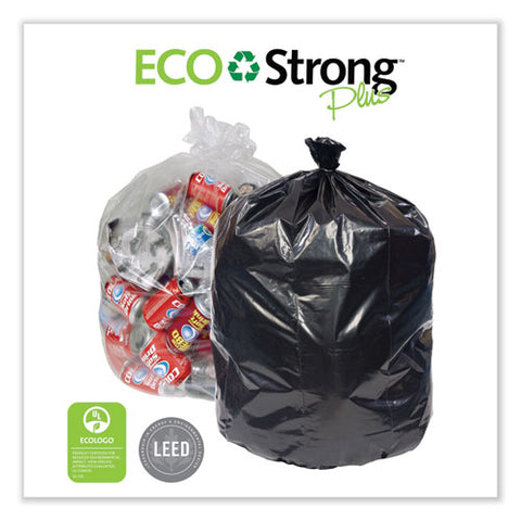 Eco Strong Plus Can Liners, 44 Gal, 1.35 Mil, 37" X 50", Natural, Perforated Roll, 100/carton