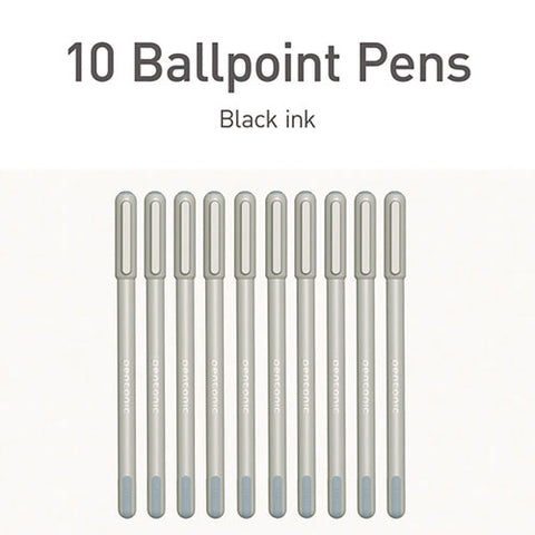 Pentonic Frost Pen, Stick, Fine 0.7 Mm, Black Ink, Pale Gray Barrel, 10/pack