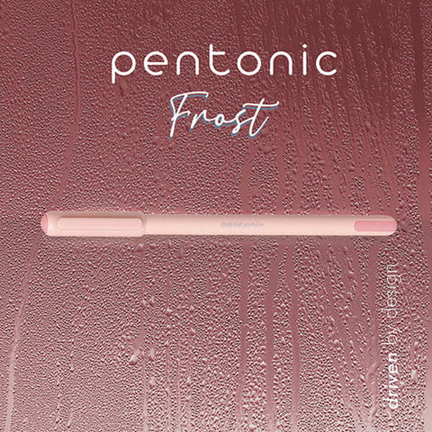 Pentonic Frost Pen, Stick, Fine 0.7 Mm, Red Ink, Pale Pink Barrel, 10/pack