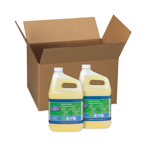 Liquid Chlorine Sanitizer, Chlorine Scent, 1 Gal Bottle, 2/carton