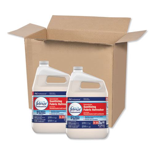 Professional Sanitizing Fabric Refresher, Light, 1 Gal Bottle, Concentrate, 2/carton
