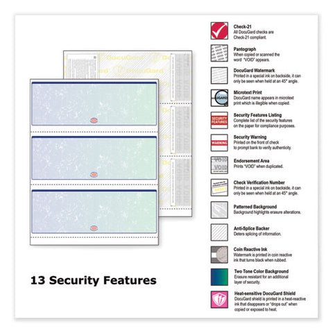 Premier Prismatic Check, 13 Features, 8.5 X 11, Blue/green Prismatic, 500/ream