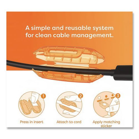 Cordid Pro Set, 12 Cable Identifiers, 12 Customizable Inserts, 12 Device Stickers