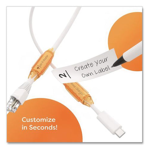 Cordid Pro Set, 12 Cable Identifiers, 12 Customizable Inserts, 12 Device Stickers