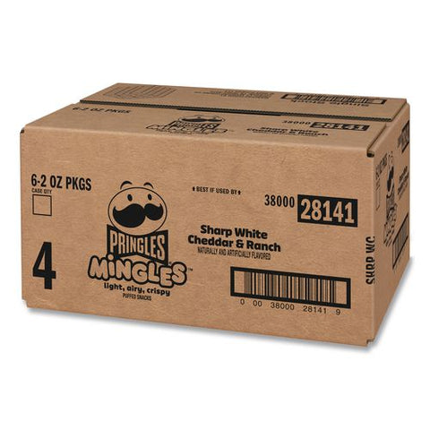 Mingles Sharp White Cheddar And Ranch Puffed Chips, 2 Oz Bag, 6/carton