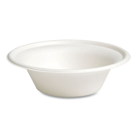 Pfas-free Compostable Bagasse Bowls, Sugarcane, 12 Oz, White, 125/pack