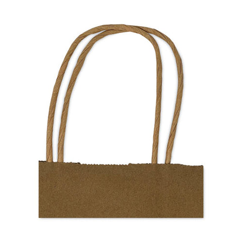 Kraft Paper Bags, Natural Twisted-paper Handles, Regal Size, 12" X 9" X 15.75", Natural, 200/carton