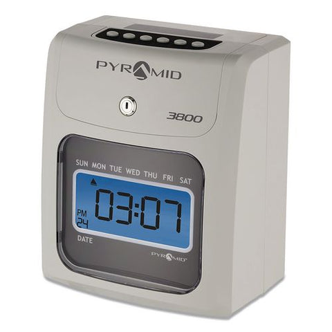3800 Time Clock Bundle, Lcd Display, Ivory/charcoal