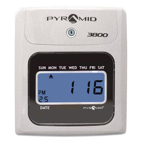 3800 Time Clock Bundle, Lcd Display, Ivory/charcoal