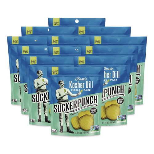 Classic Kosher Dill Pickle Packs, 3.4 Oz Bag, 12/carton