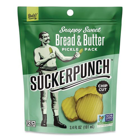 Sweet Bread And Butter Pickle Snack Packs, 3.4 Oz Packet, 12/carton